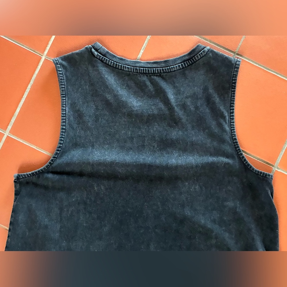 Acid Wash Black Tank Mini Dress by Z Supply size M - Picture 11 of 12